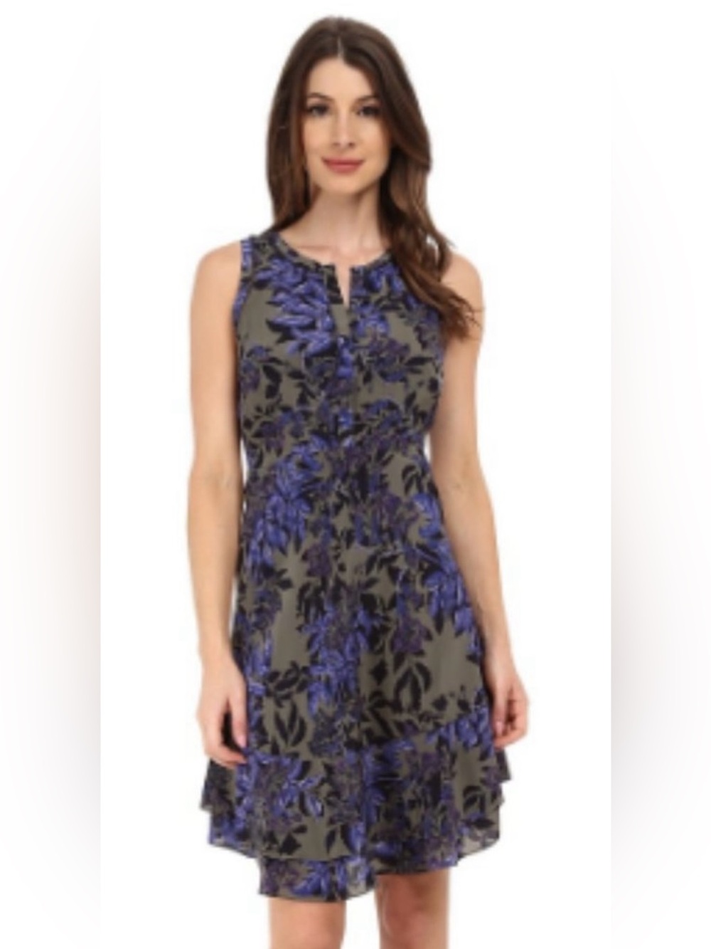 Rebecca Taylor Sleeveless Silk Floral Dress Lined Size 6